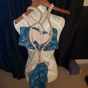 Rope 2 pcs blue dance costume